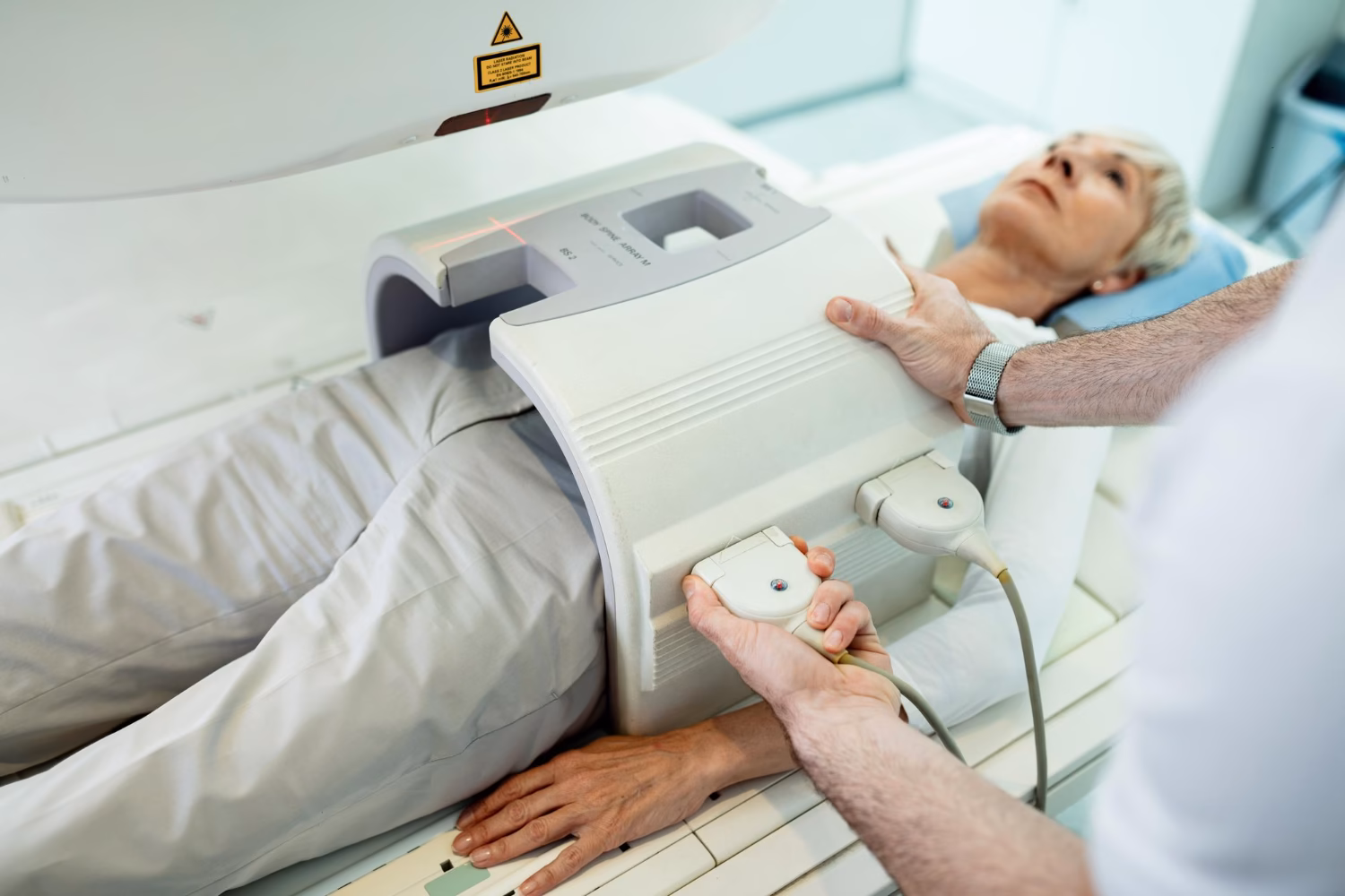 patient undergoing a diabetes profile test